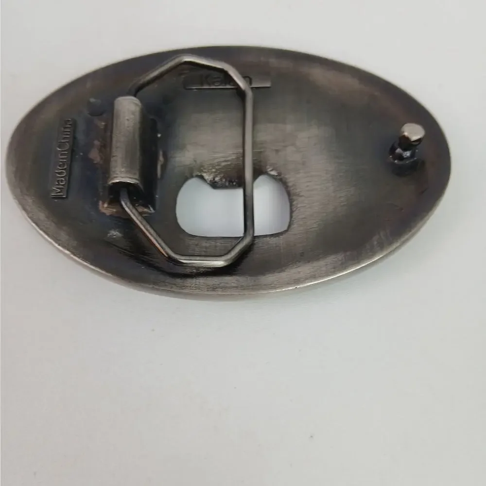 Kalan WASTED Silver Belt Buckle With Built In Bottle Opener Foaming Beer Mugs